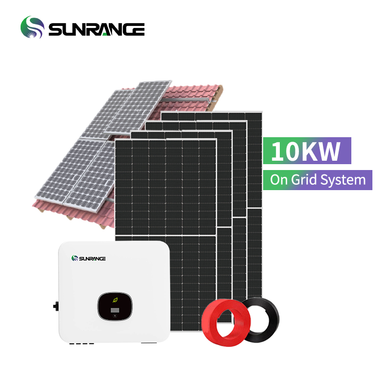 Sunrange 10kW Single Phase On Grid Solar Power System For Home